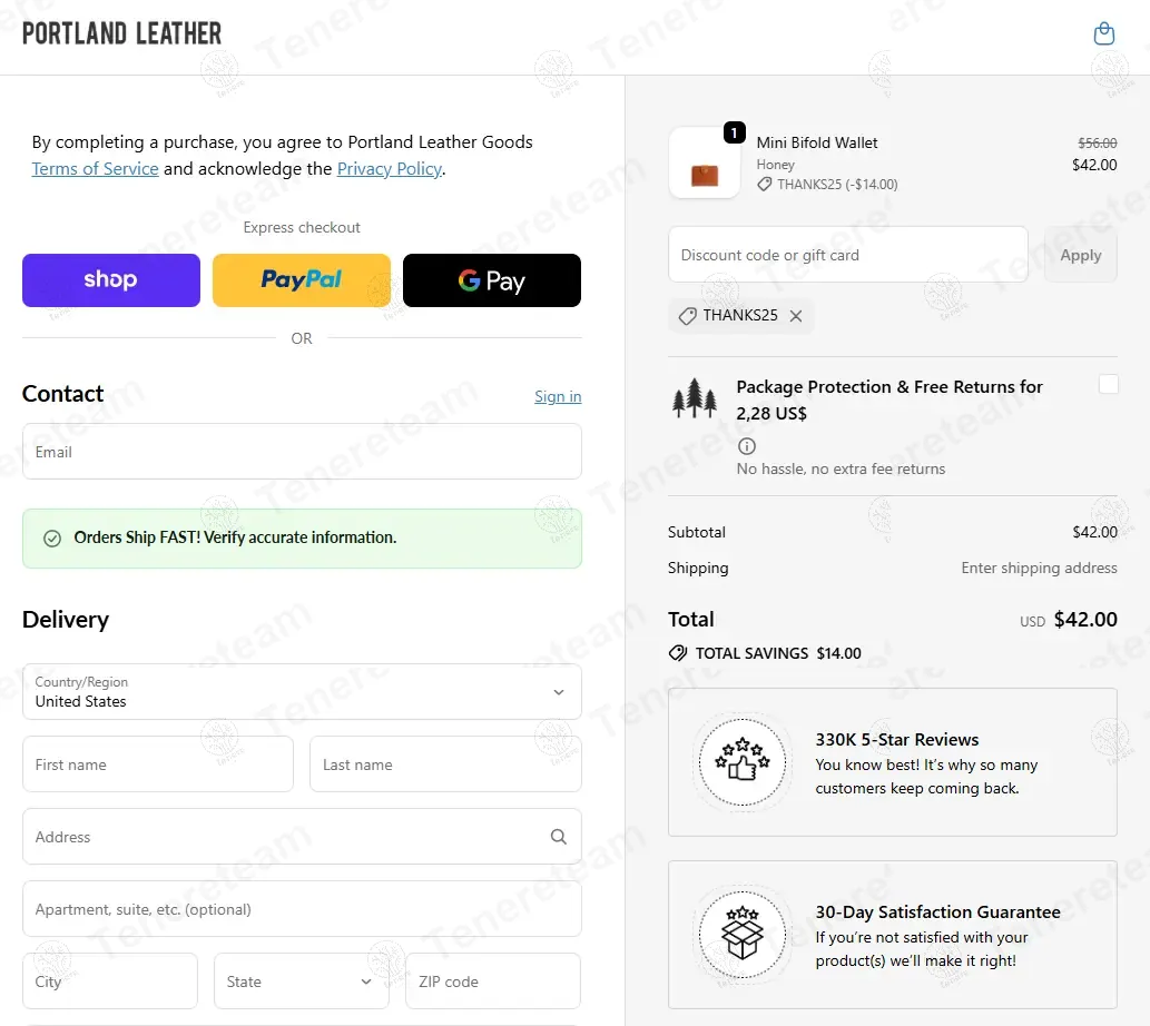 Portland Leather Goods coupon code: 25% off with THANKS25. Tested and valid as 7 months ago.