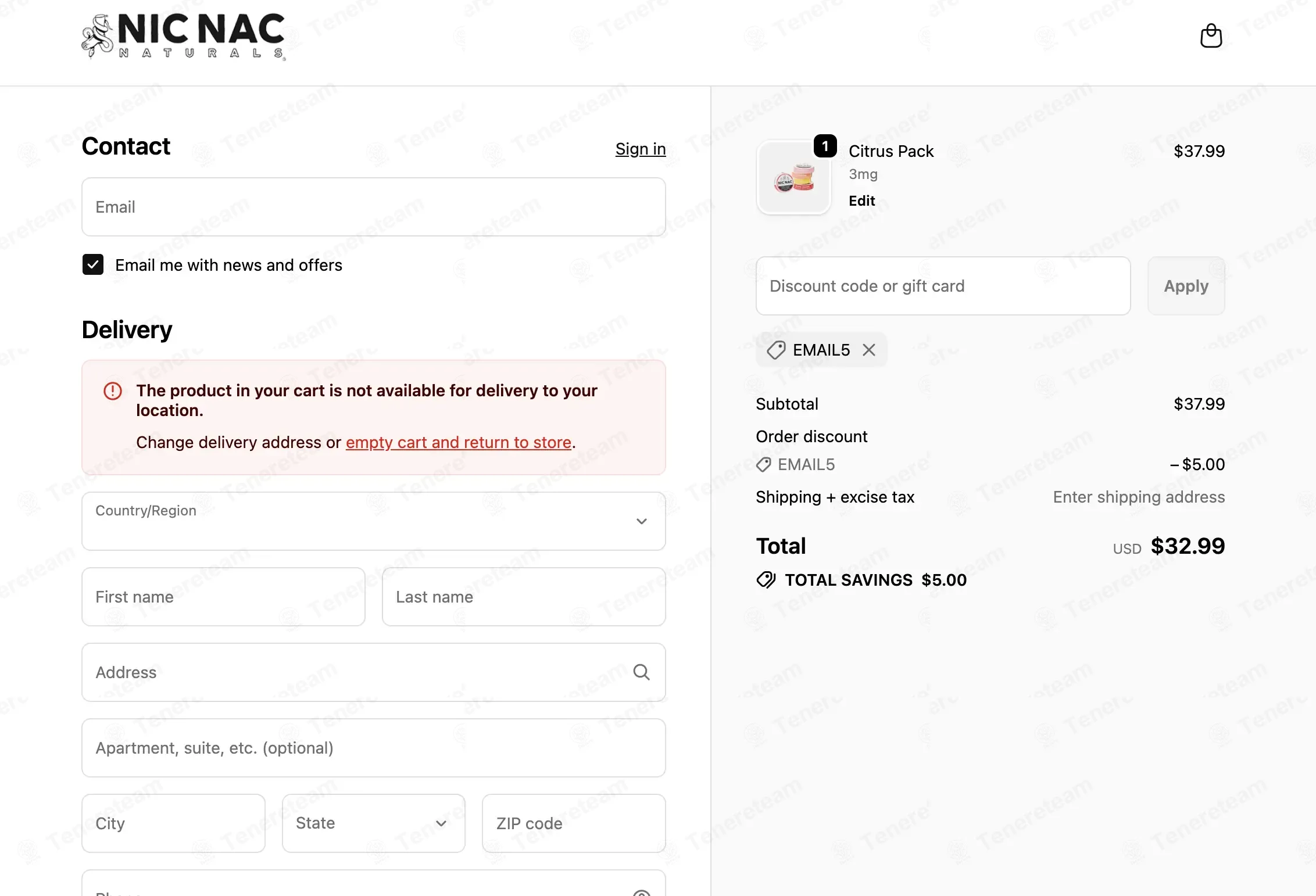 Nic Nac Naturals coupon code: $5 off with EMAIL5. Tested and valid as 4 months ago.