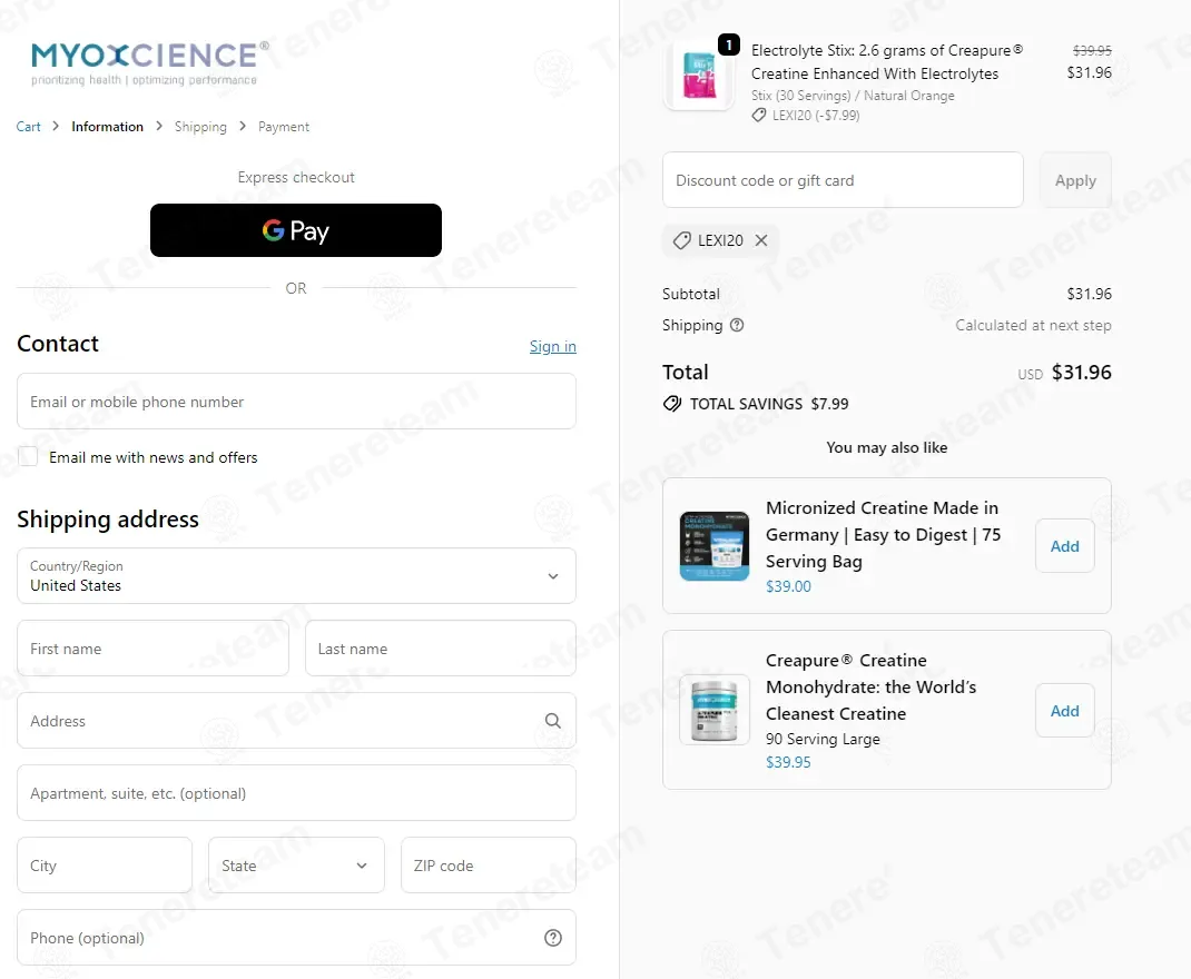 Myoxcience coupon code: 20% off with Lexi20. Tested and valid as 1 month ago.