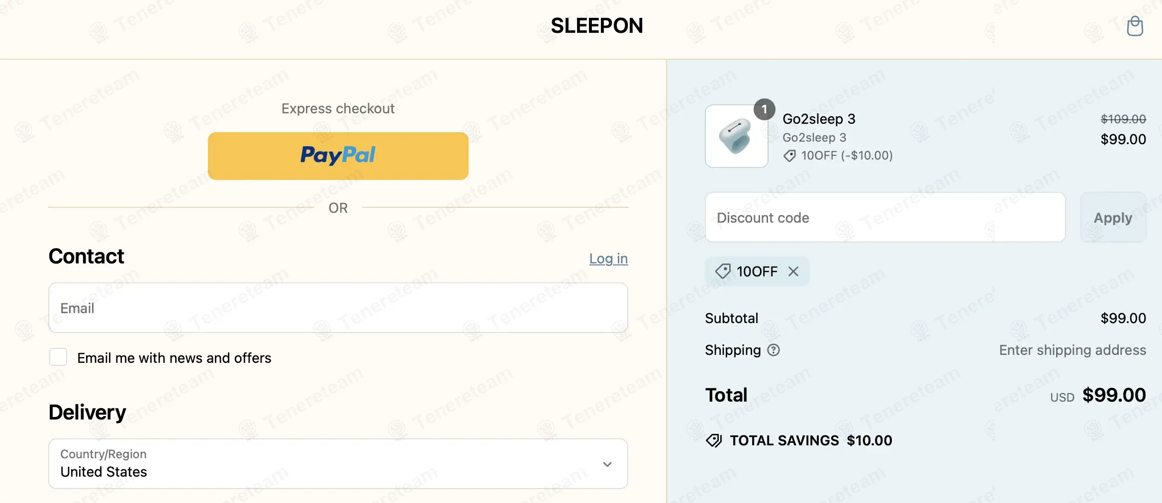 Sleepon Health coupon code: $10 off with 10OFF. Tested and valid as 1 year ago.