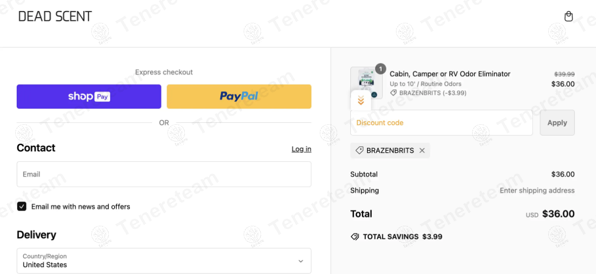 Dead Scent coupon code: 10% off with BRAZENBRITS. Tested and valid as 1 year ago.