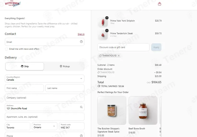 The Butcher Shoppe coupon code: 10% off with THANKYOU10. Tested and valid as 1 week ago.