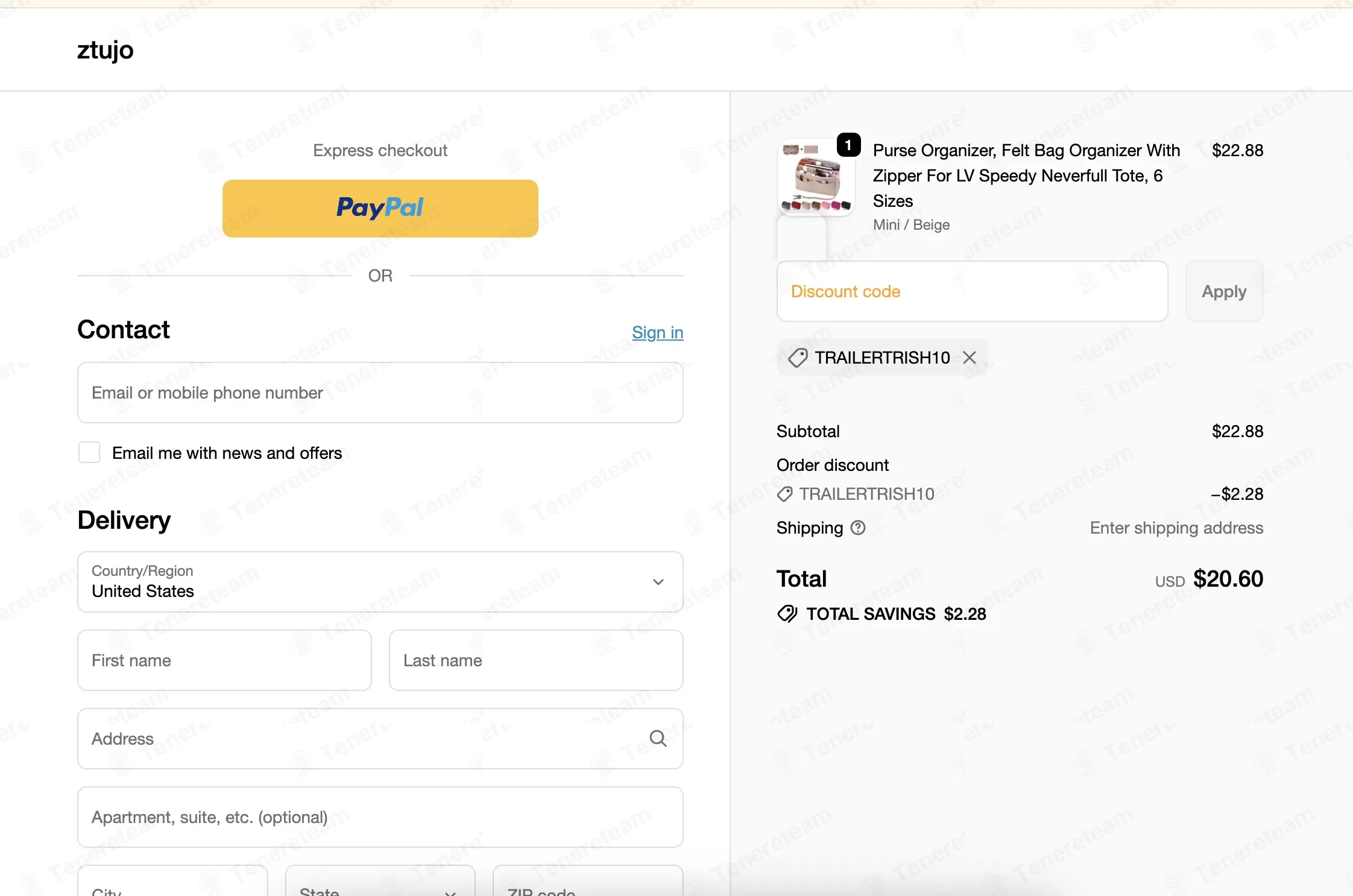 Ztujo coupon code: 10% off with TRAILERTRISH10. Tested and valid as 1 month ago.