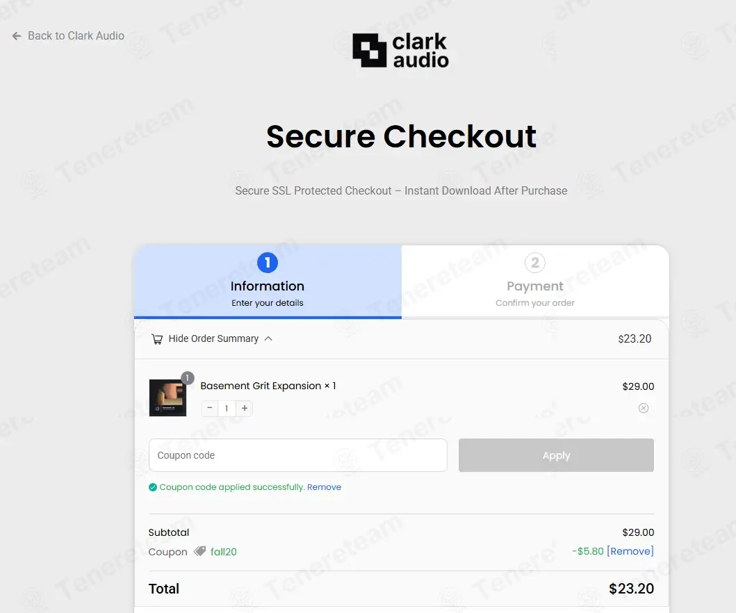 Clark Audio coupon code: 20% off with fall20. Tested and valid as 3 weeks ago.