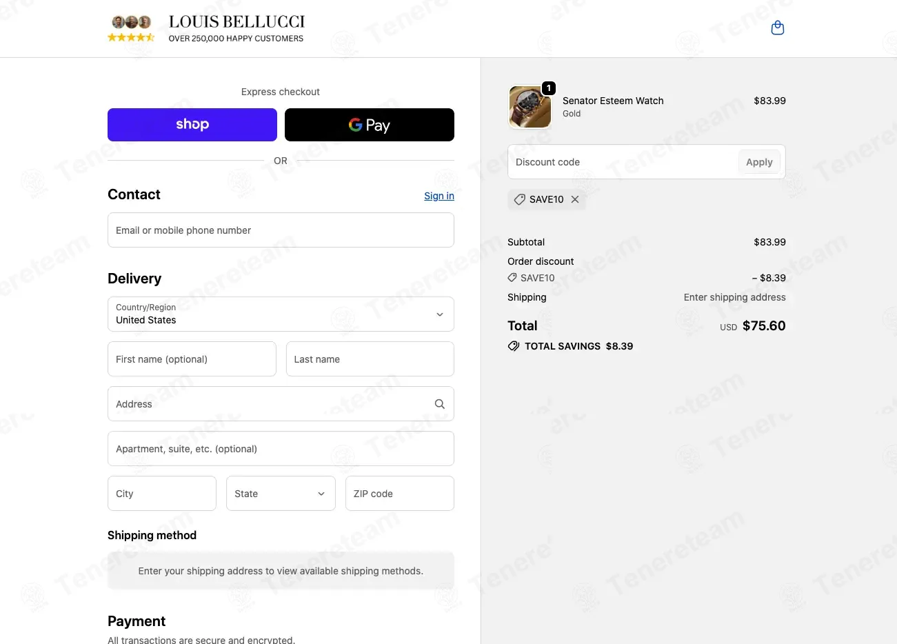 Louis Bellucci coupon code: 10% off with SAVE10. Tested and valid as 1 month ago.