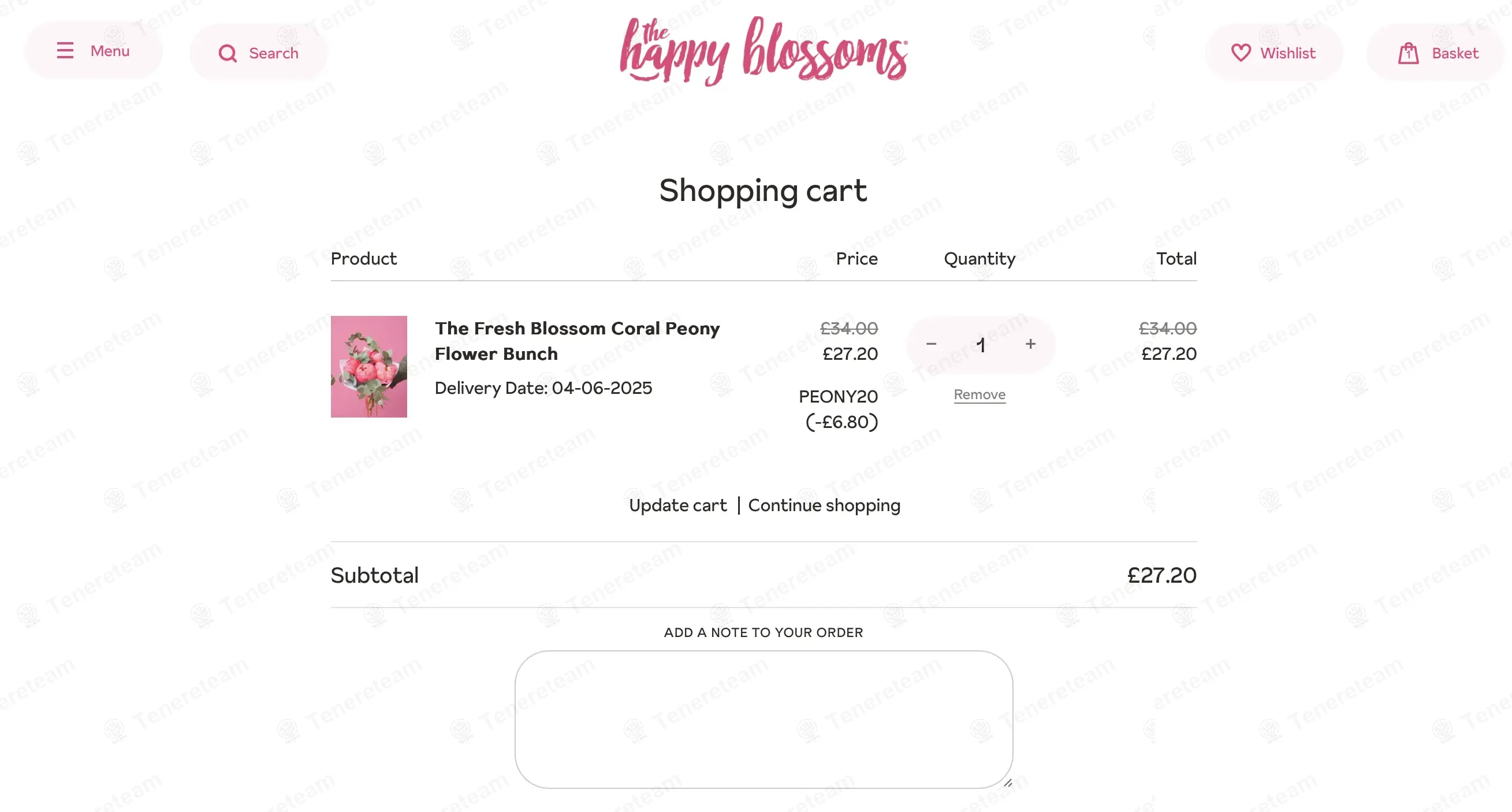 The Happy Blossoms coupon code: 20% off with peony20. Tested and valid as 1 year ago.