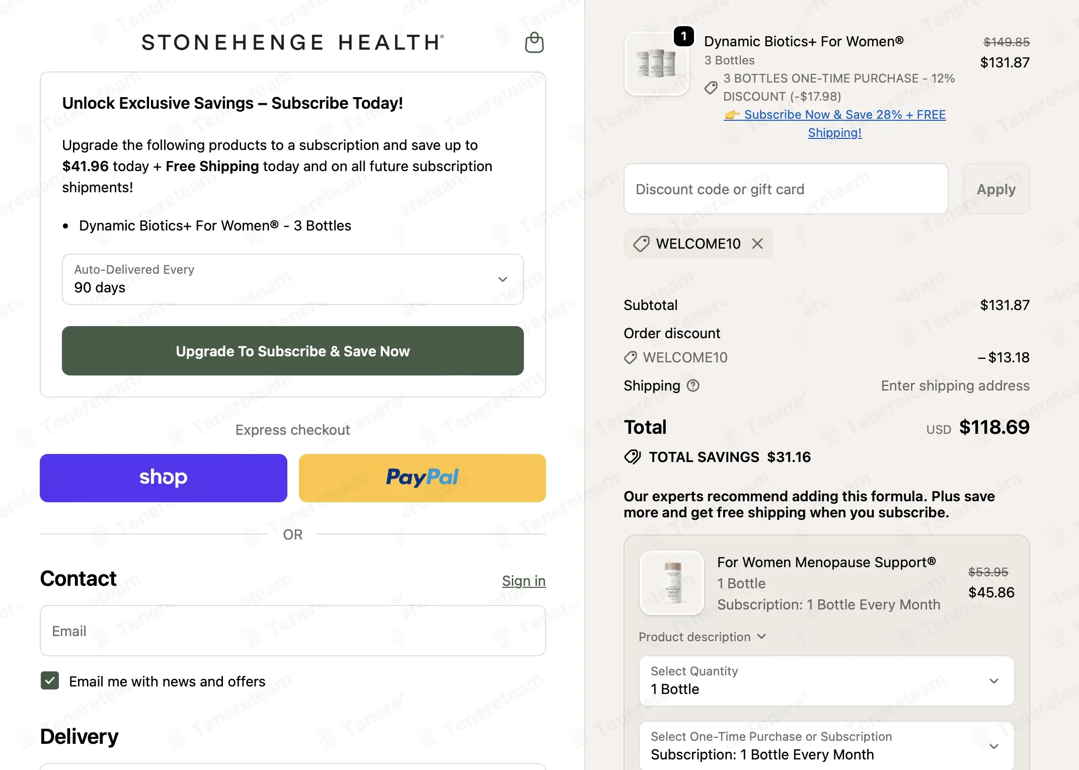 Stonehenge Health coupon code: 10% off with WELCOME10. Tested and valid as 3 weeks ago.