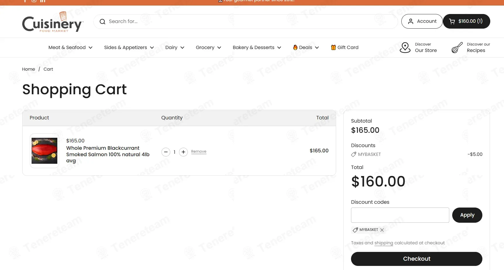 Cuisinery Food Market coupon code: $5 off with MYBASKET. Tested and valid as 2 weeks ago.