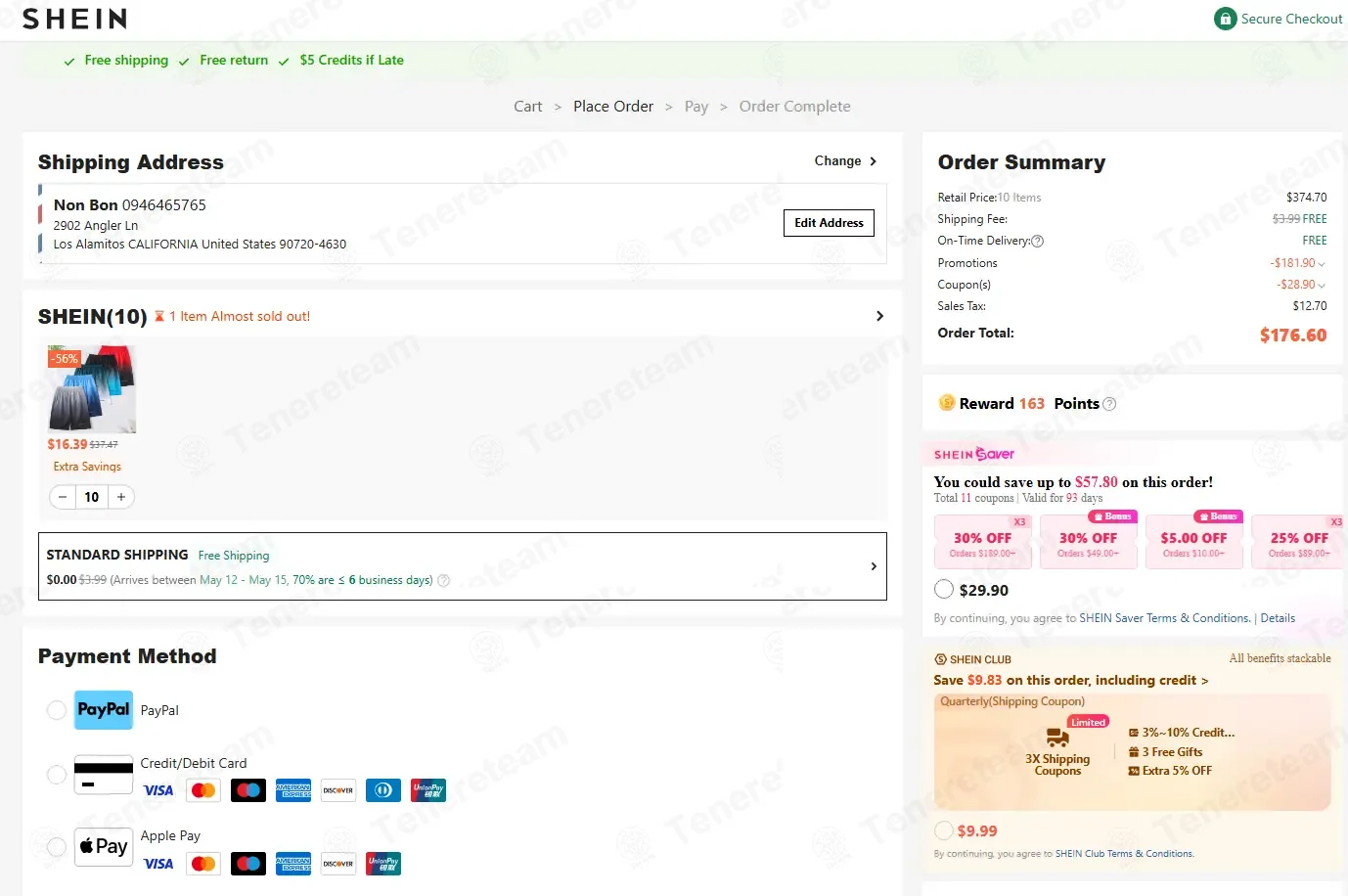 SHEIN coupon code: 15% off with 4CCAartisticlifestyle6142. Tested and valid as 1 month ago.