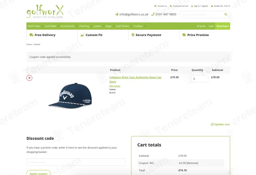 Golfworx coupon code: 5% off with FB5. Tested and valid as 2 months ago.