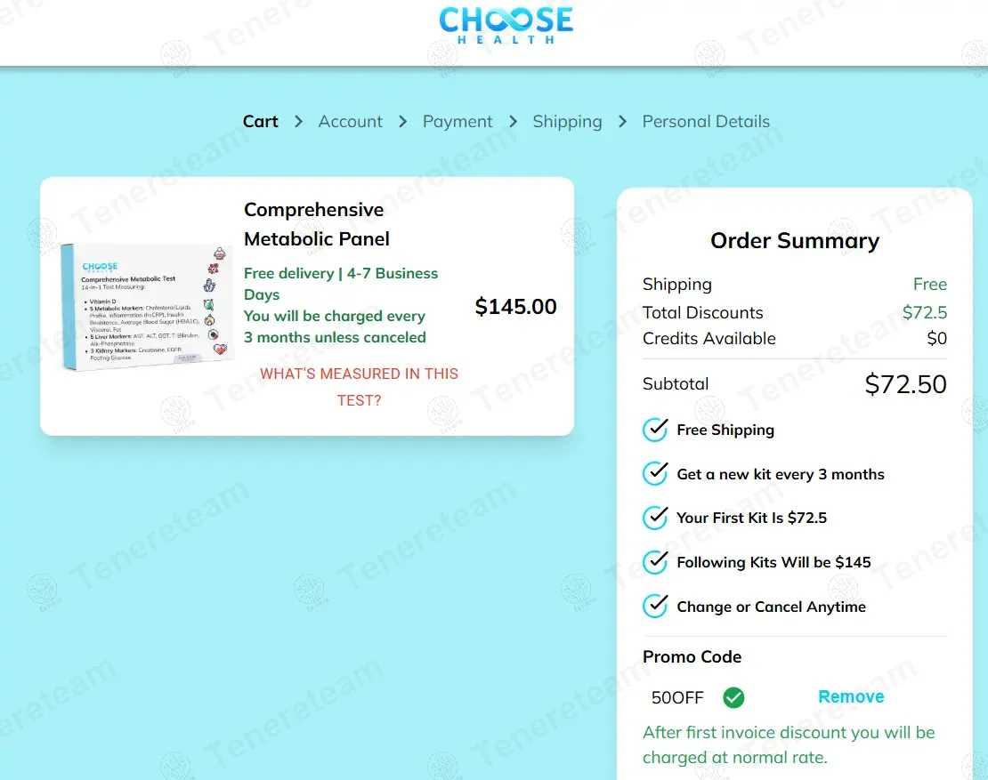 Choose Health coupon code: 50% off with 50OFF. Tested and valid as 1 year ago.