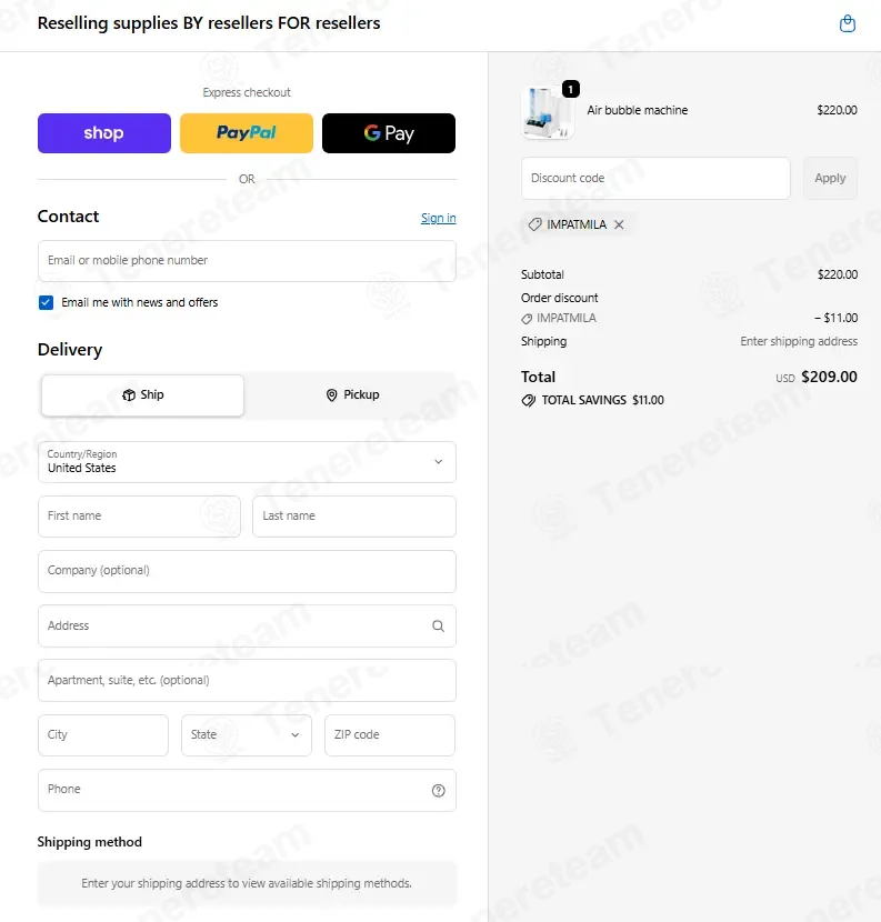 Reselling Supplies coupon code: 5% off with IMPATMILA. Tested and valid as 1 month ago.