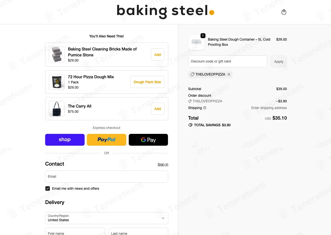 Baking Steel apply coupon code
