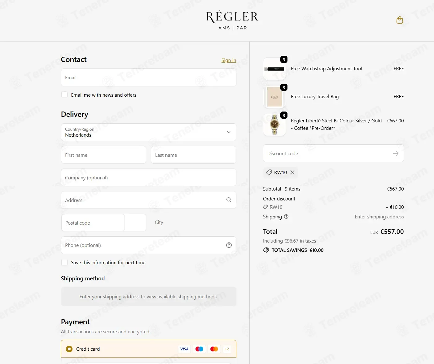 Regler Watches apply coupon code