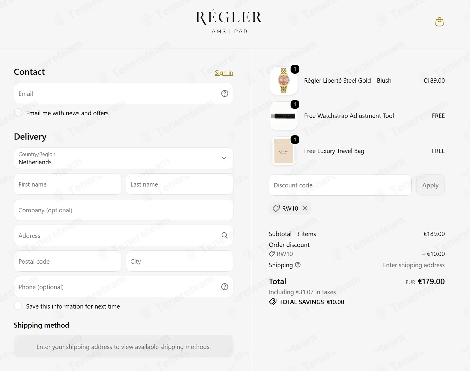 Regler Watches coupon code: €10 off with rw10. Tested and valid as 1 month ago.