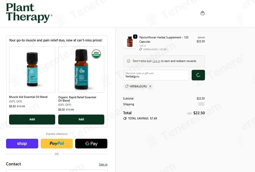 Plant Therapy coupon code: 30% off with herbalguru. Tested and valid as 1 week ago.