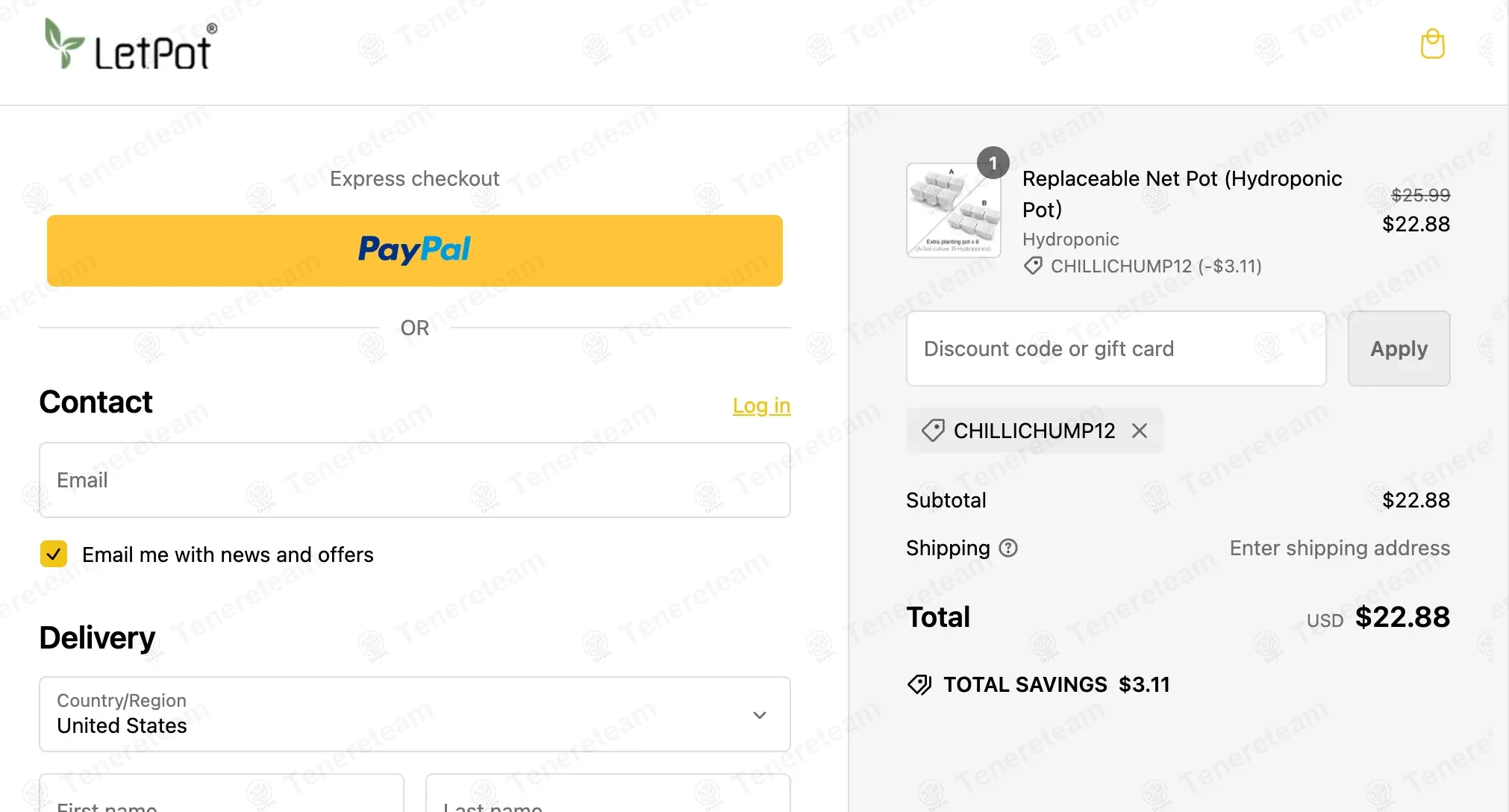 LetPot apply coupon code