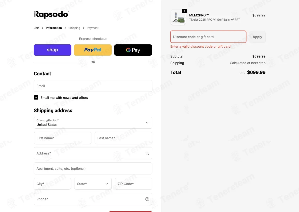 Rapsodo coupon code: $100 off with MYJOURNEY. Tested and valid as 2 months ago.