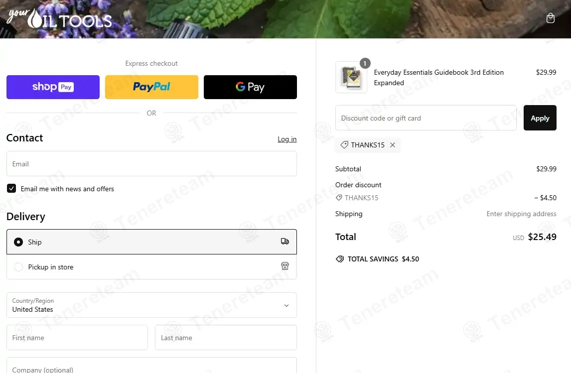 Your Oil Tools coupon code: 15% off with THANKS15. Tested and valid as 1 year ago.