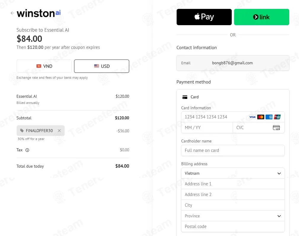 Winston AI coupon code: 30% off with FINALOFFER30. Tested and valid as 1 month ago.