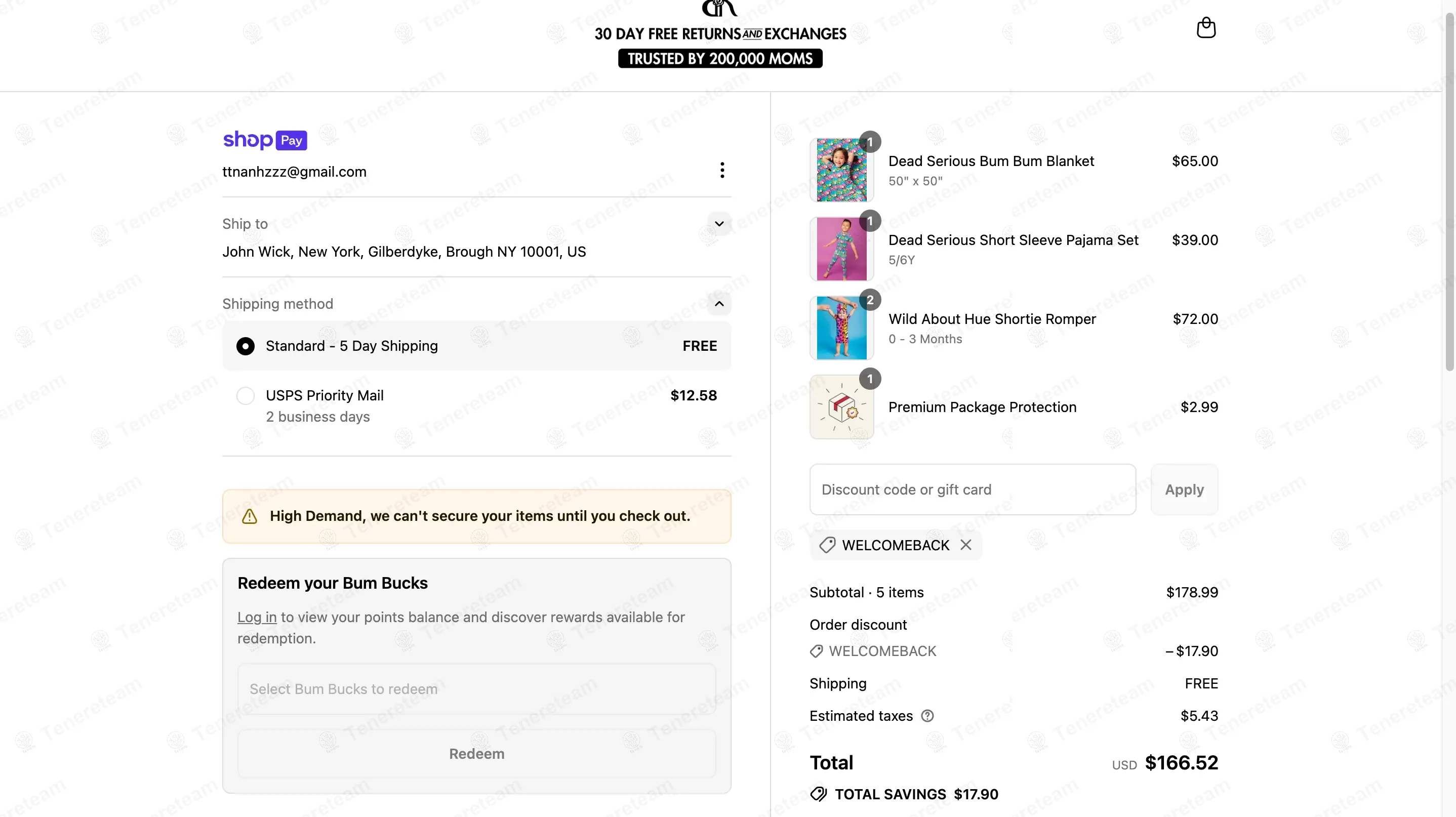 Bums and Roses coupon code: 10% off with welcomeback. Tested and valid as 9 months ago.