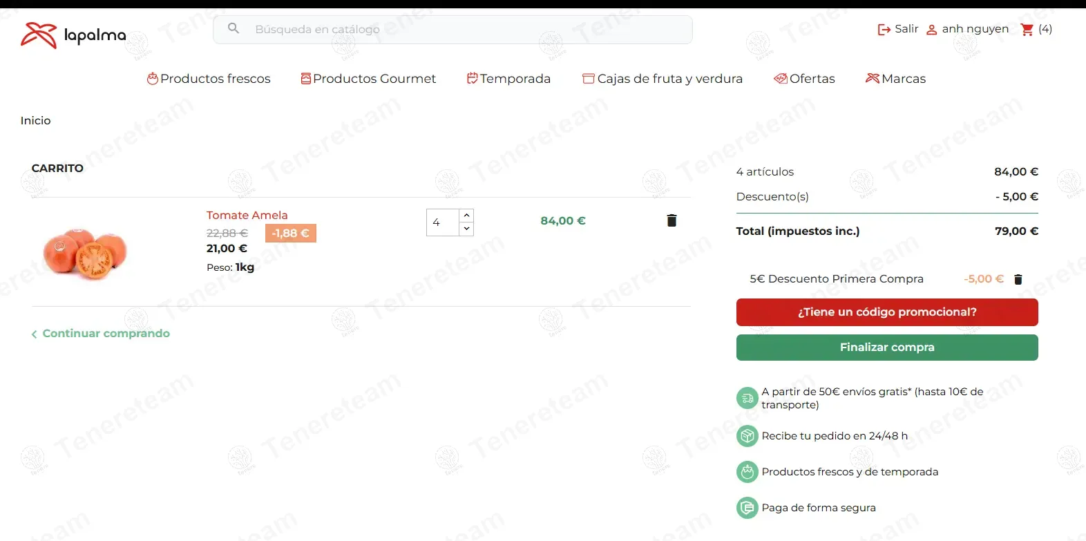 Granada La Palma coupon code: €5 off with LAPALMA5. Tested and valid as 1 year ago.