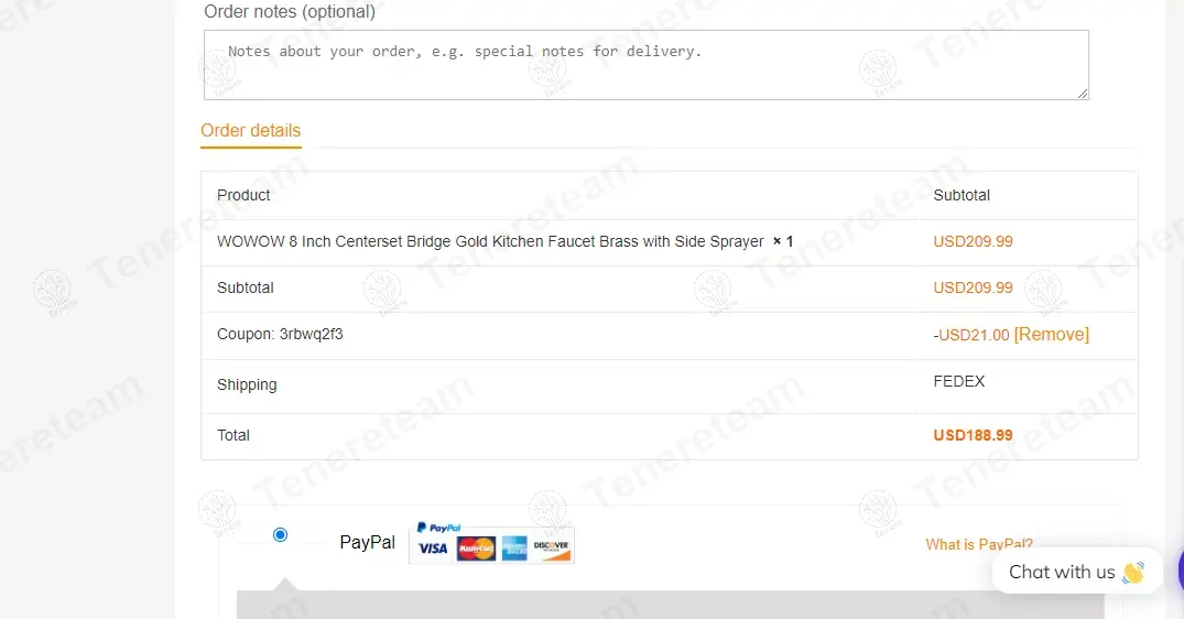 Wowow Faucet coupon code: 10% off with 3RBWQ2F3. Tested and valid as 1 year ago.