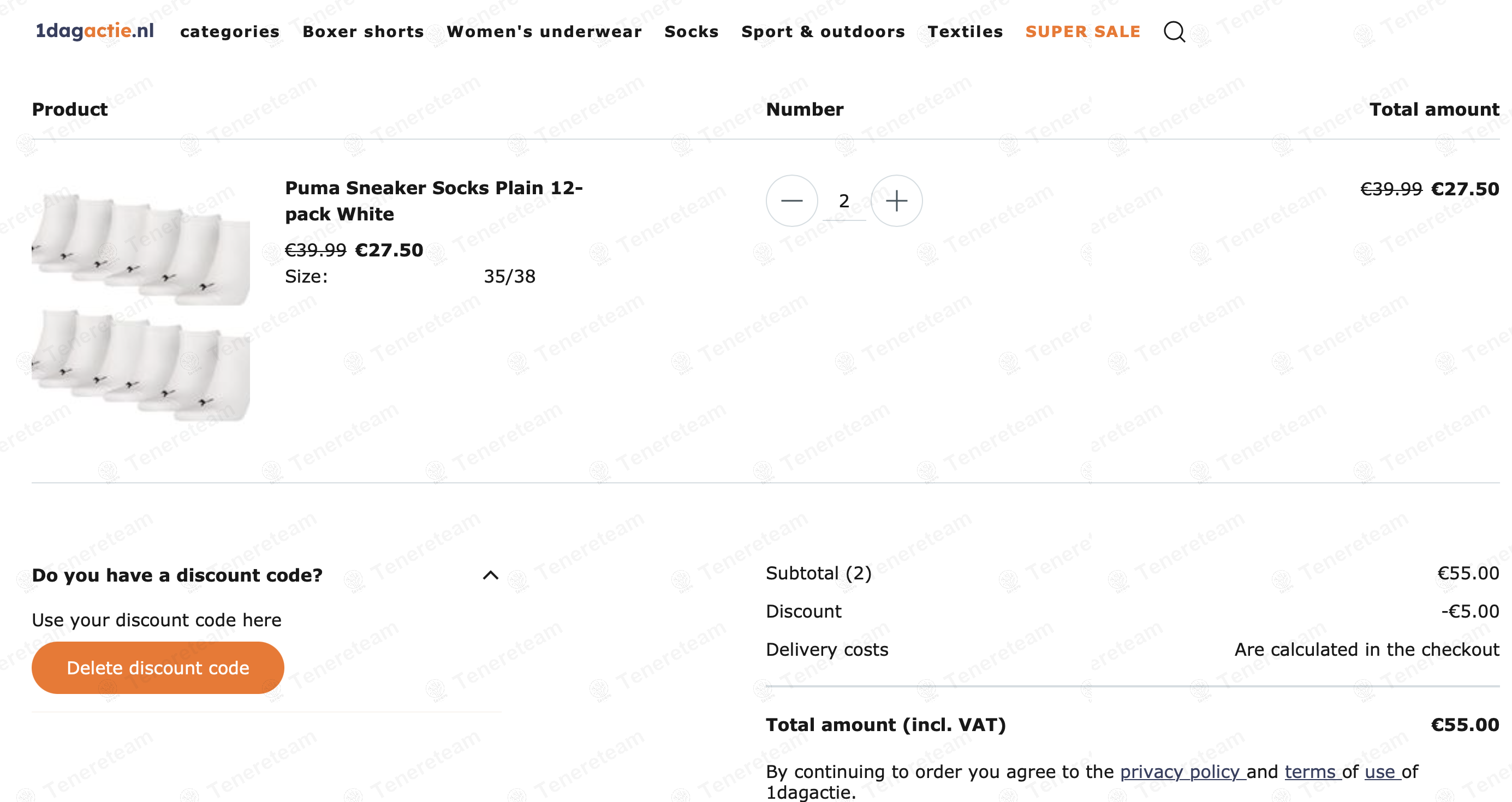 1dagactie NL coupon code: €5 off with KAPWE9ZH7N. Tested and valid as 1 year ago.