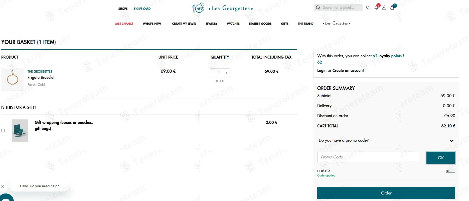 Les Georgettes coupon code: 10% off with HELLO10. Tested and valid as 11 months ago.