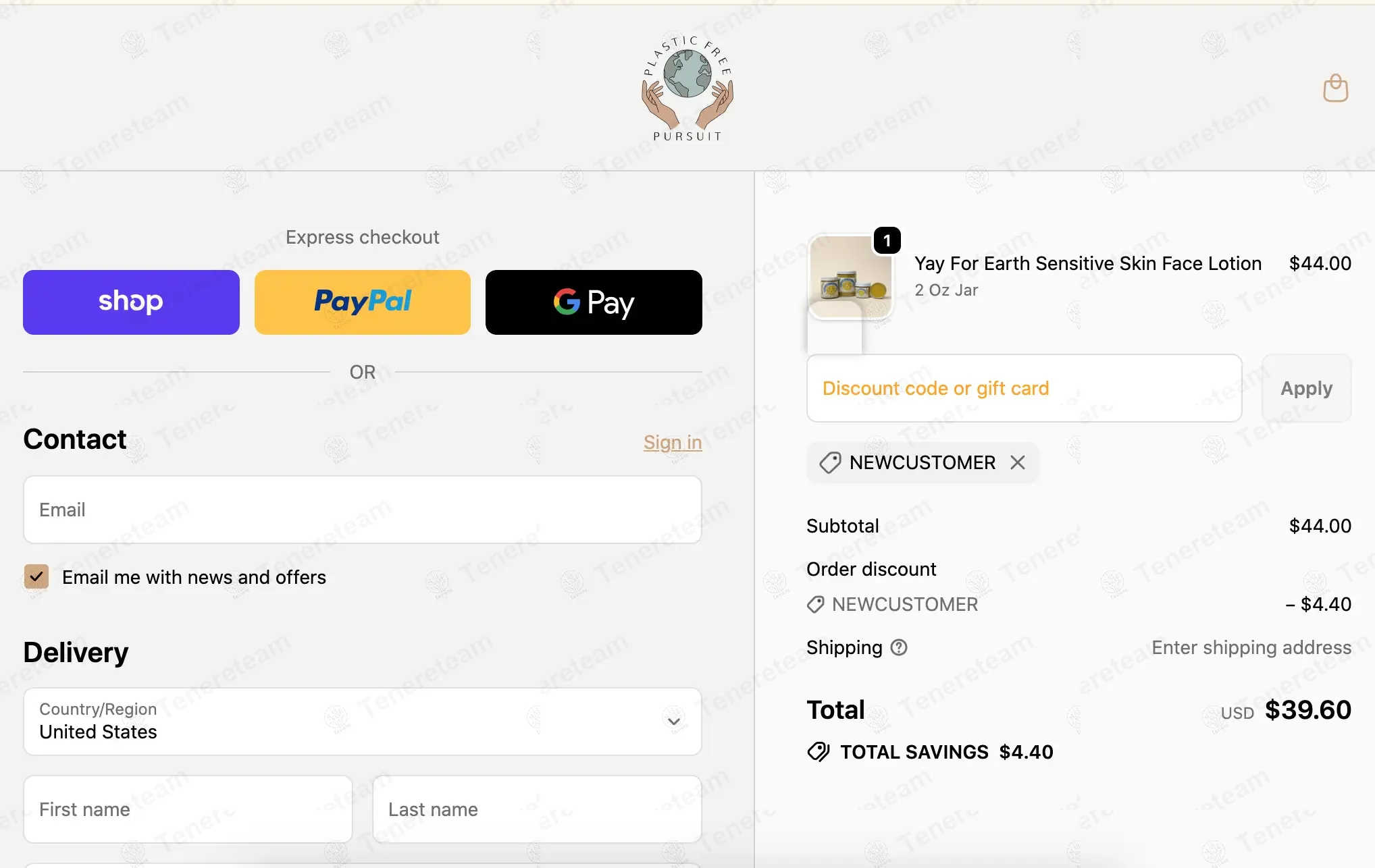 Plastic Free Pursuit coupon code: 10% off with NEWCUSTOMER. Tested and valid as 8 months ago.