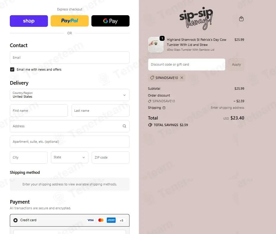 Sip Sip Hooray coupon code: 10% off with SIPANDSAVE10. Tested and valid as 2 weeks ago.
