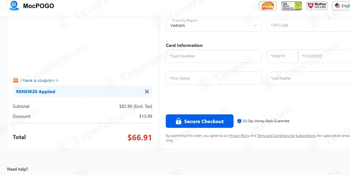Mocpogo coupon code: 20% off with RENEW20. Tested and valid as 1 month ago.