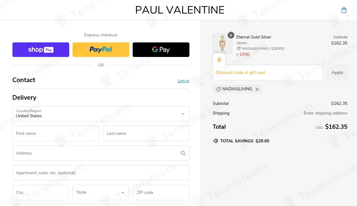 Paul Valentine coupon code: 15% off with NADJASLIVING. Tested and valid as 1 year ago.