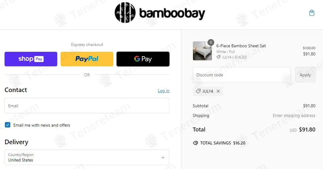 Linen & Homes - Bamboo Bed Sheets apply coupon code
