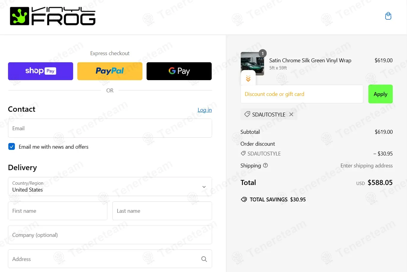 Vinyl Frog coupon code: 5% off with SDAUTOSTYLE. Tested and valid as 1 year ago.