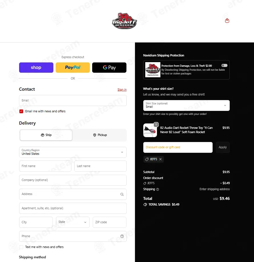 Big Jeff Online coupon code: 5% off with JEFF5. Tested and valid as 4 hours ago.
