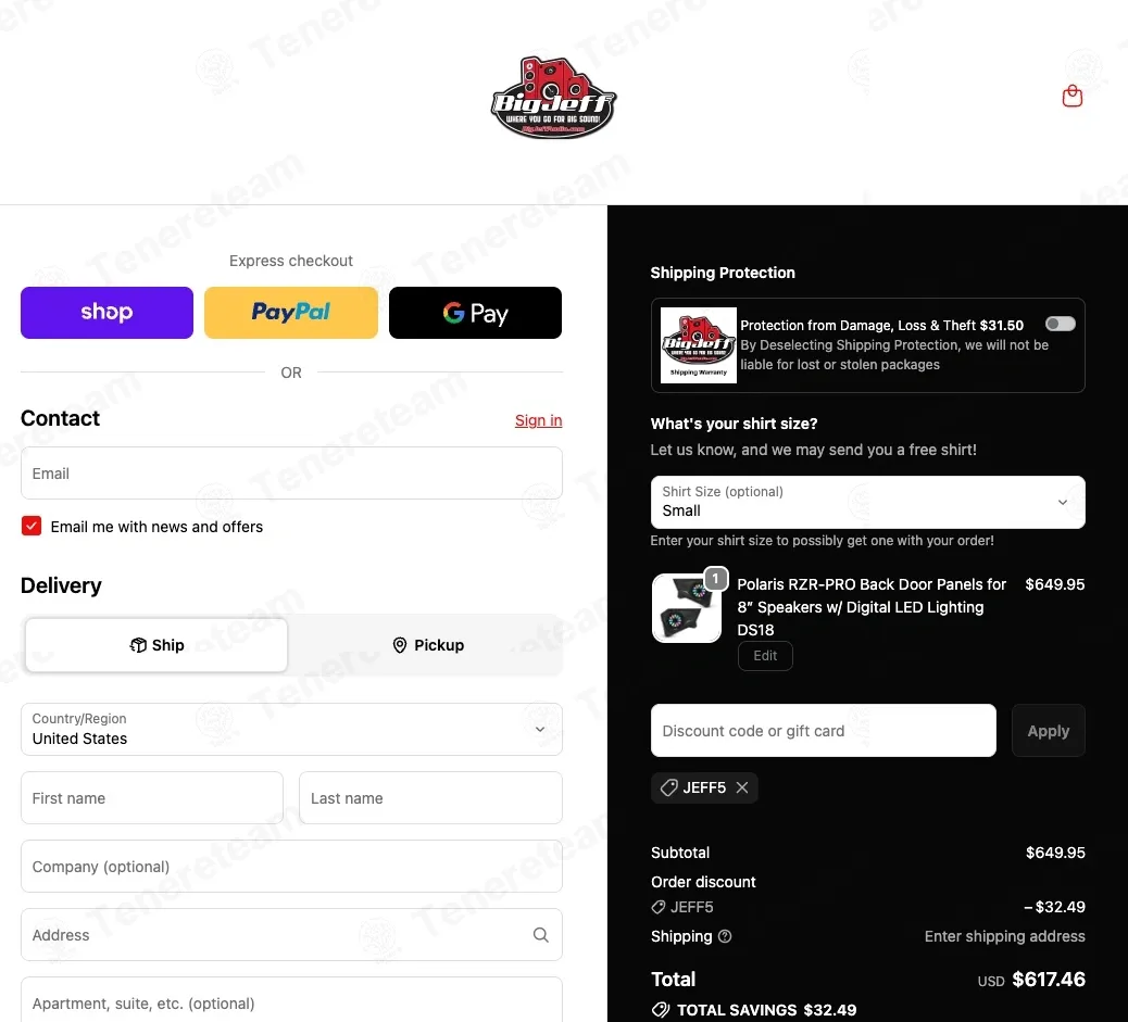 Big Jeff Online coupon code: 5% off with JEFF5. Tested and valid as 4 hours ago.