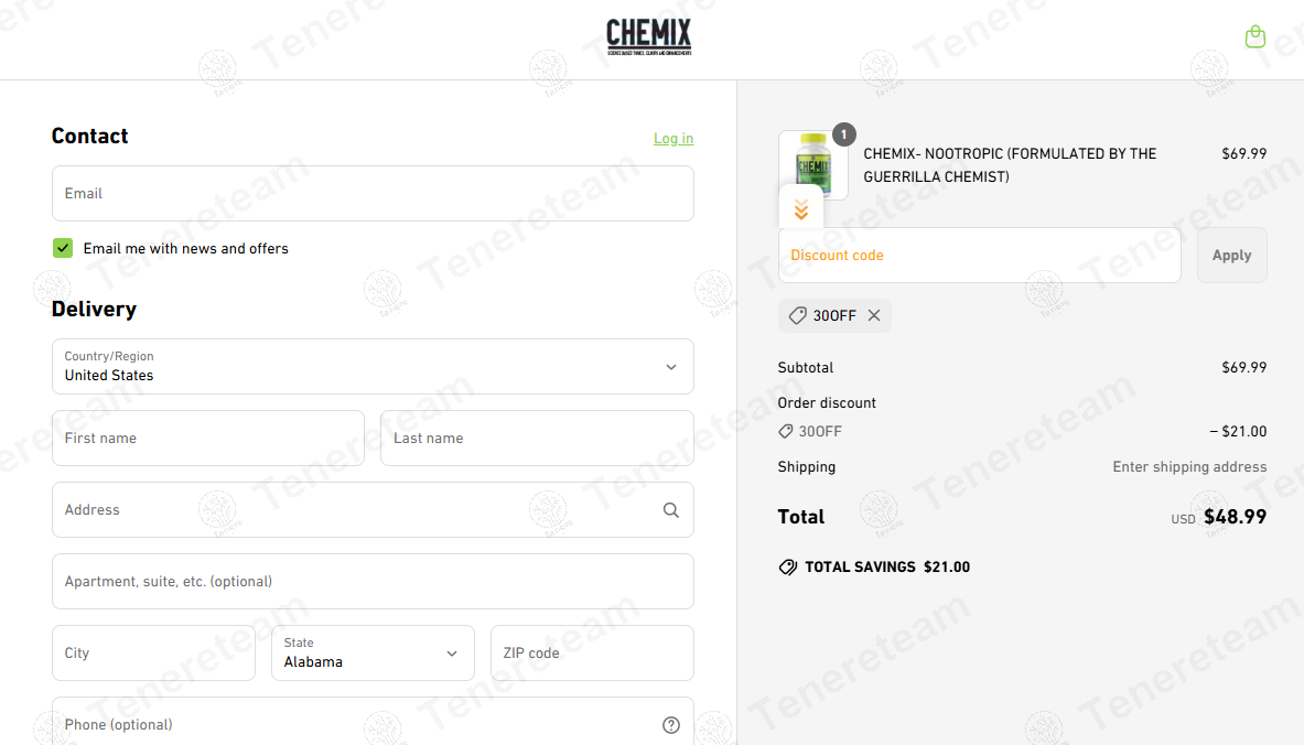 Chemix Lifestyle coupon code: Sale off with 30OFF. Tested and valid as 1 year ago.