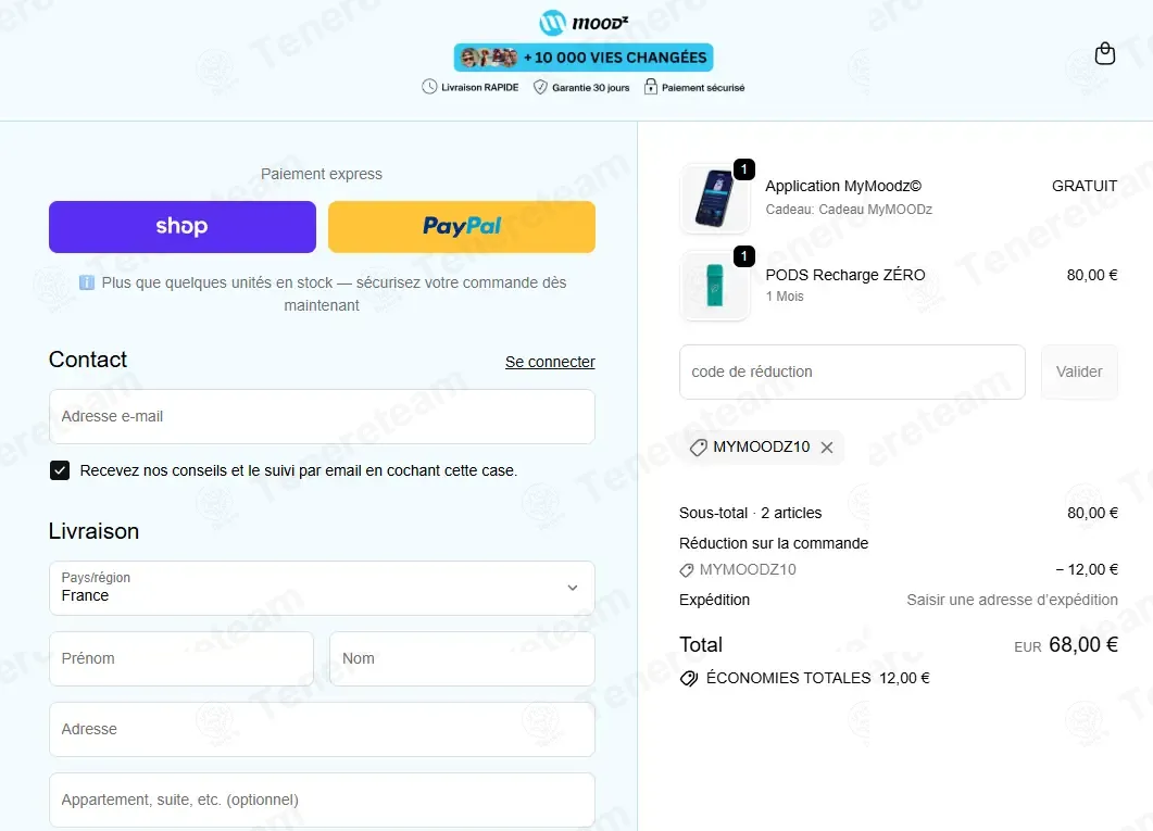My Moodz coupon code: 10% off with MYMOODZ10. Tested and valid as 2 months ago.