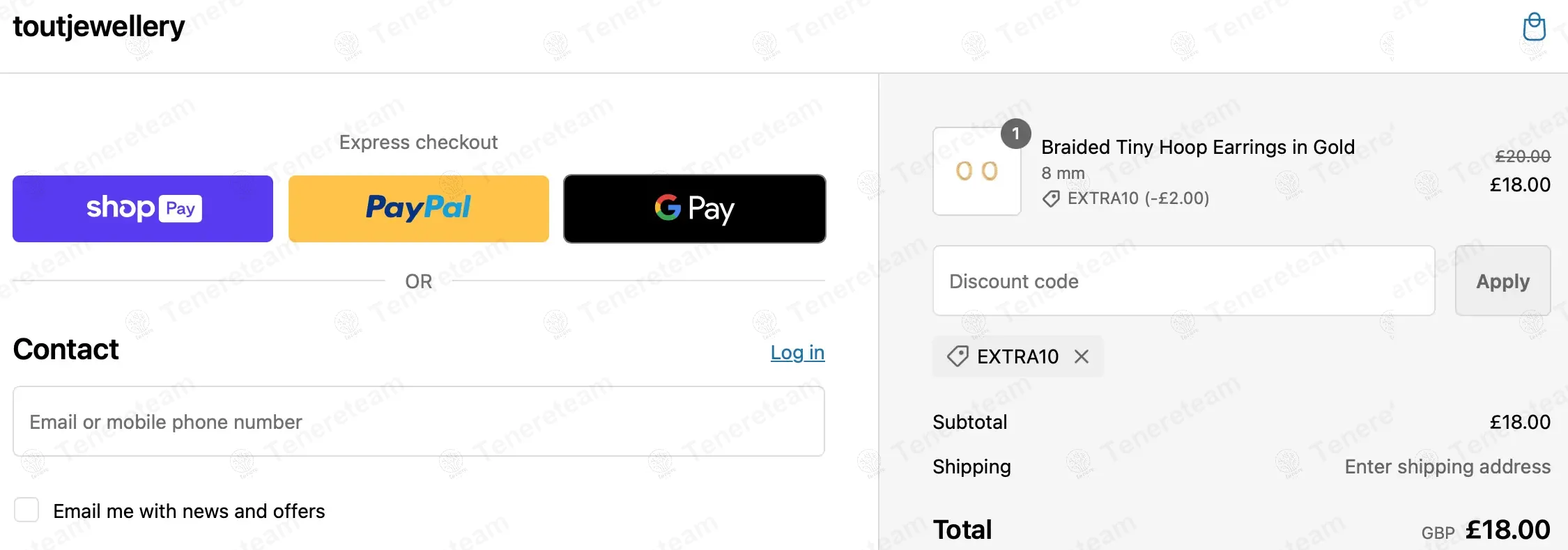Tout Jewellery coupon code: 10% off with extra10. Tested and valid as 1 year ago.
