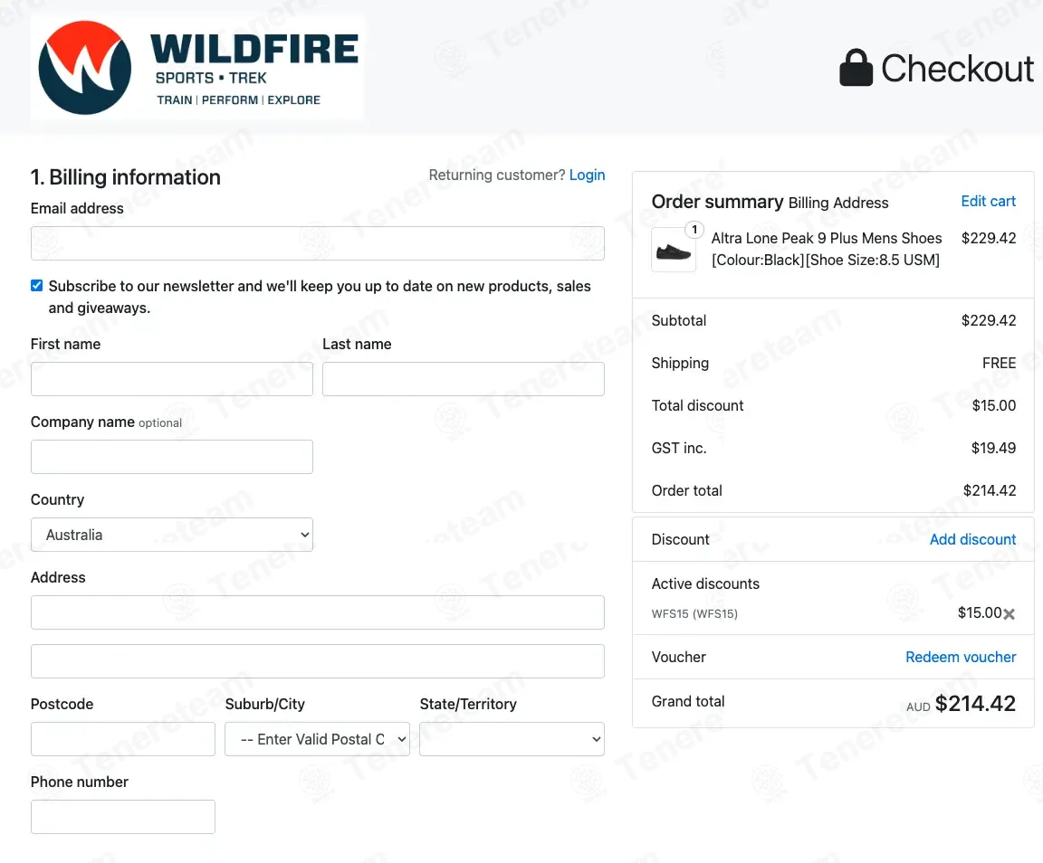 Wildfire Sports coupon code: $15 off with WFS15. Tested and valid as 6 months ago.