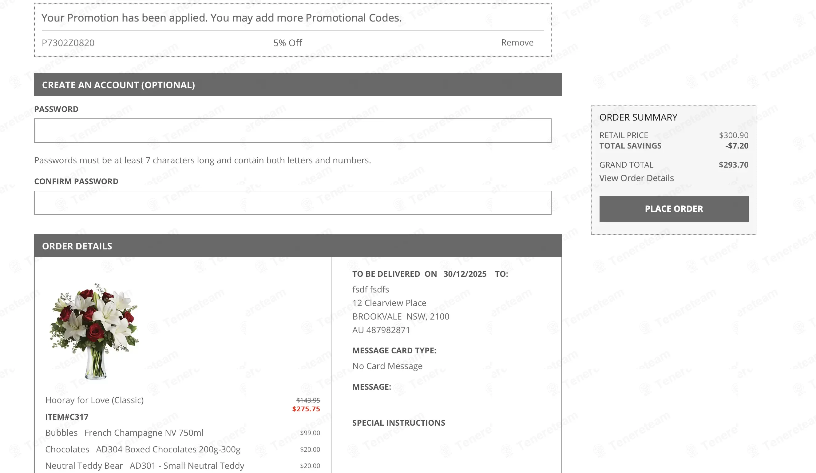 Petals Network AU coupon code: 5% off with P7302Z0820. Tested and valid as 3 weeks ago.