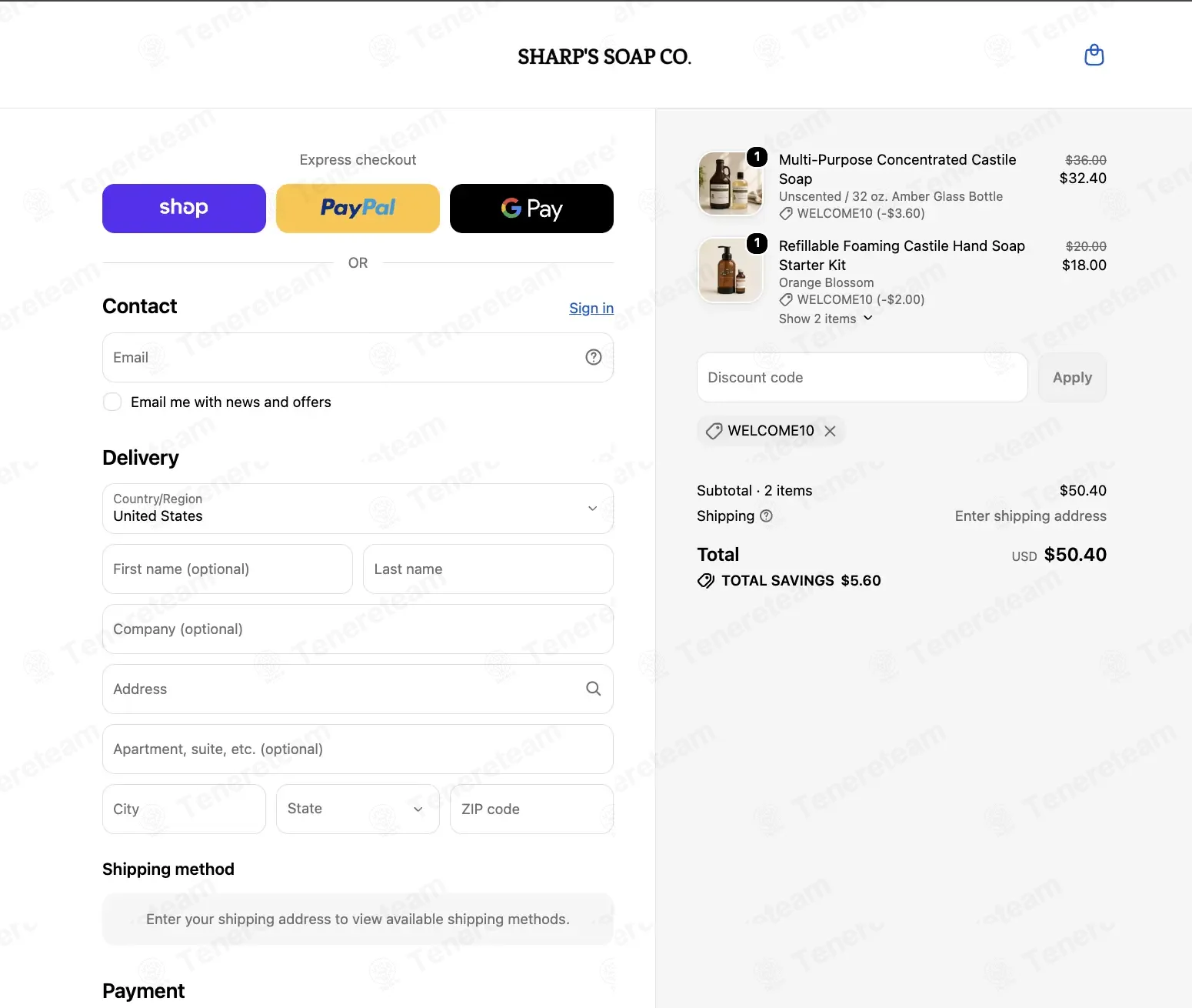 Sharps Soap apply coupon code