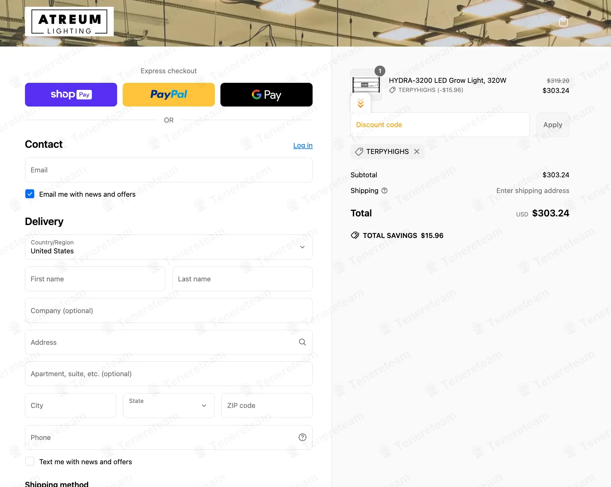 Atreum Lighting coupon code: 5% off with TERPYHIGHS. Tested and valid as 6 months ago.