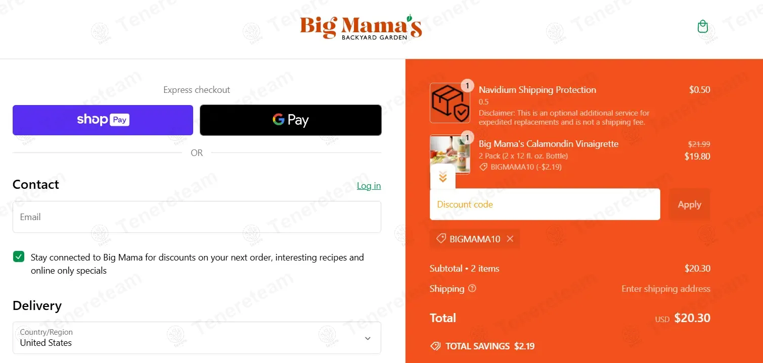 Big Mama's Backyard Garden coupon code: 10% off with BIGMAMA10. Tested and valid as 1 year ago.