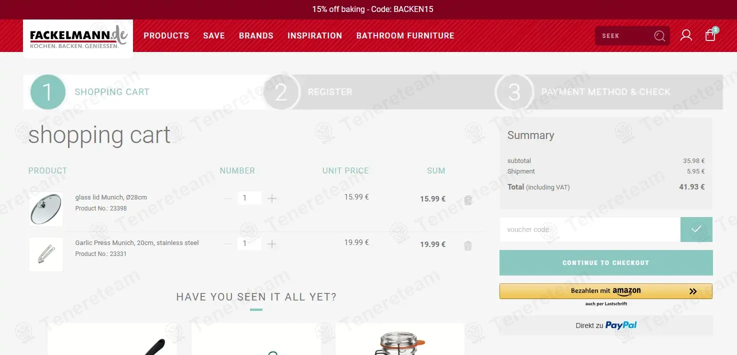 Fackelmann DE coupon code: 15% off with BACKEN15. Tested and valid as 1 year ago.