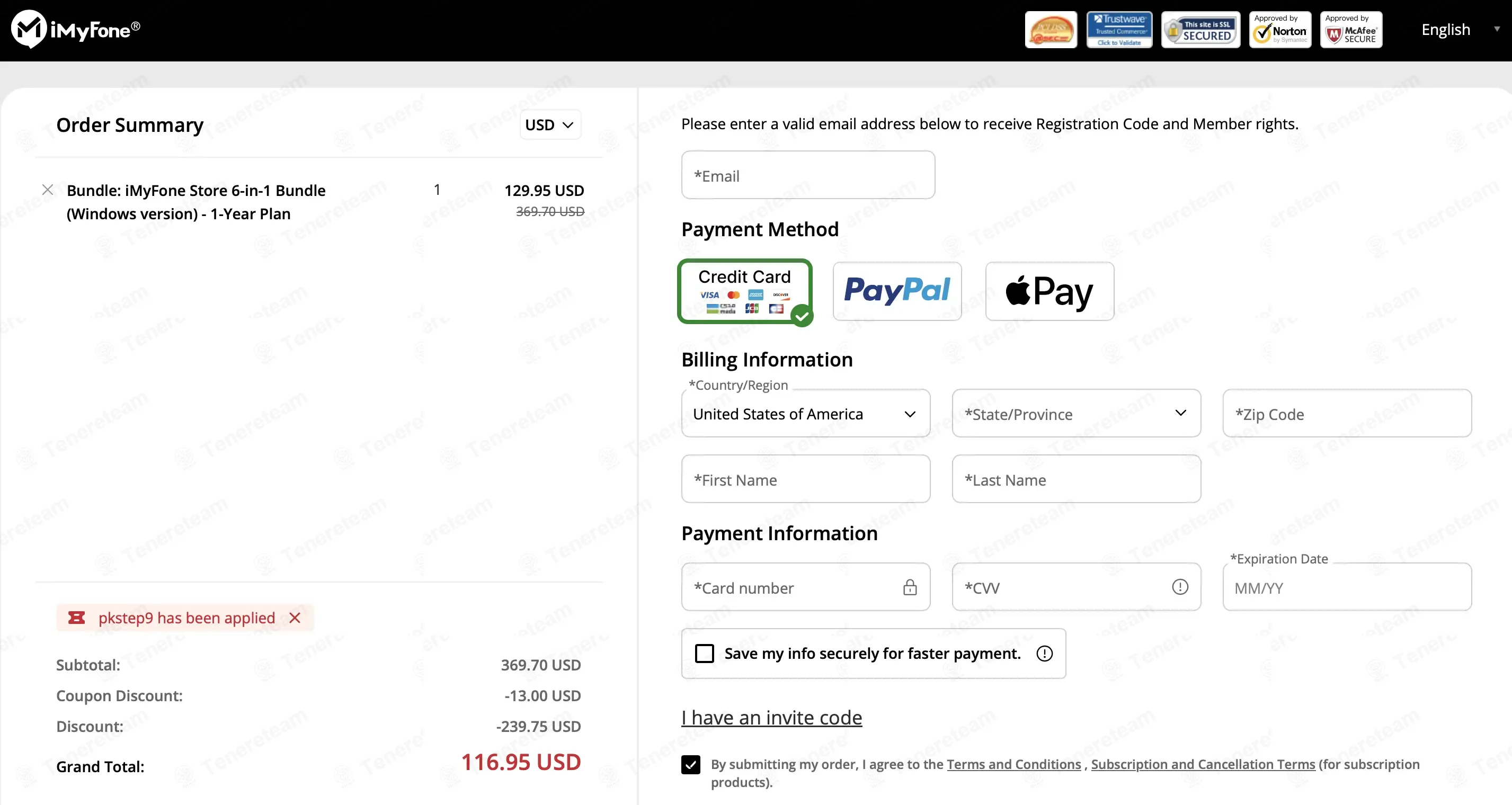 iMyfone coupon code: 10% off with PKSTEP9. Tested and valid as 3 weeks ago.