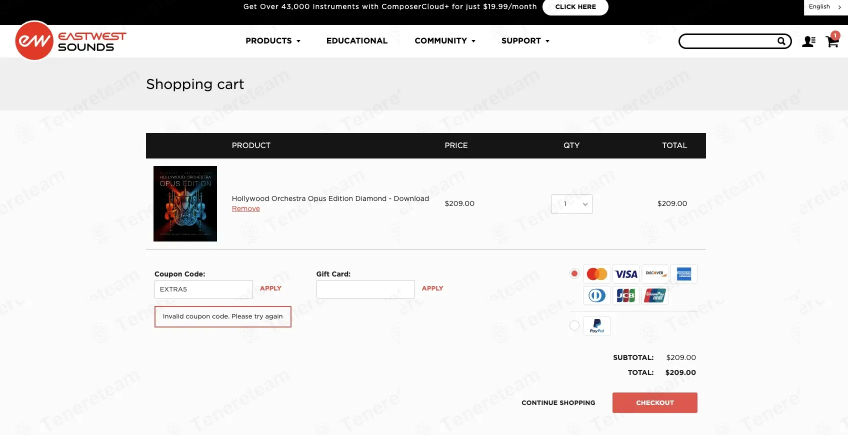 Sounds Online coupon code: 5% off with EXTRA5. Tested and valid as 3 months ago.