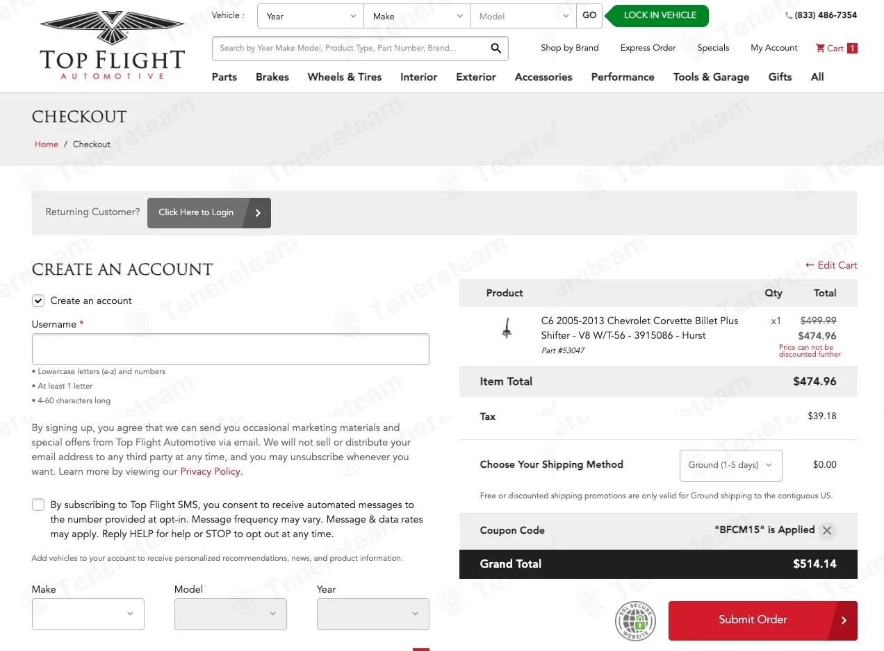 Top Flight Automotive coupon code: 15% off with BFCM15. Tested and valid as 7 months ago.