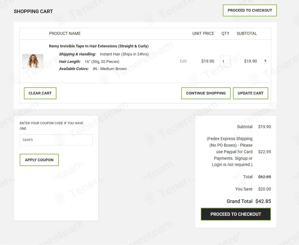 AiryHair coupon code: 5% off with SAVE5. Tested and valid as 2 months ago.